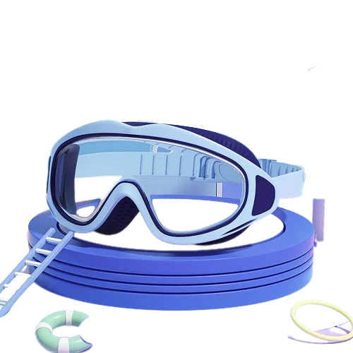 HD children's large frame waterproof and anti-fog swimming goggles