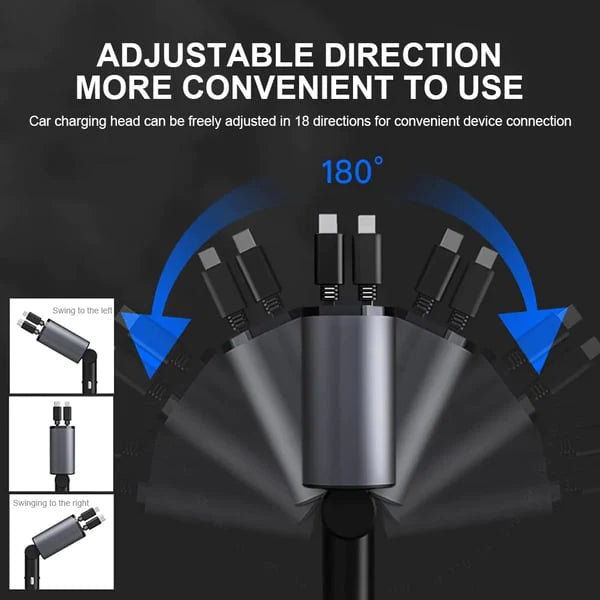 🎁Hot Sale 49% OFF⏳Fast Charge Retractable Car Charger